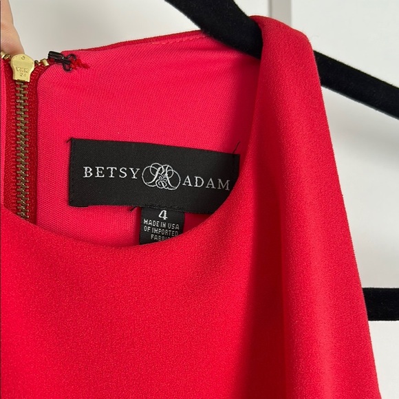Betsy Adams Hot Pink Ruffled Gown | 4 - Picture 4 of 7